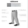 Alleson Athletic Men's Baseball Pants with Braid, Grey/Royal, Small view 3