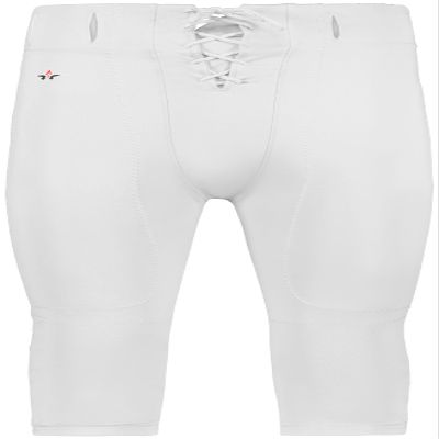 Alleson Athletic Mens Practice Football Pant, No Pads, White, Small