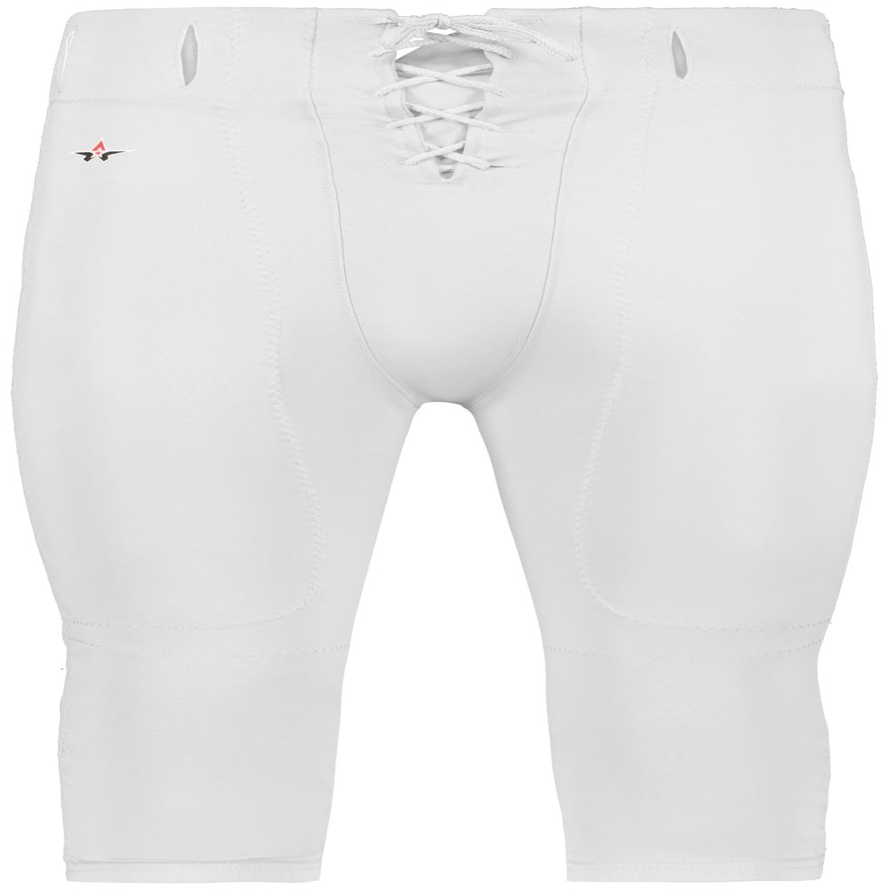 Alleson Athletic Mens Practice Football Pant, No Pads, White, Small