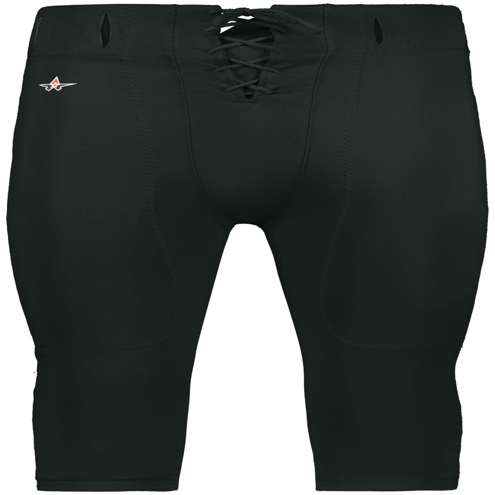 Alleson Athletic Mens Practice Football Pant, No Pads, Black, 4X-Large