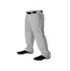 Alleson Athletic Men's Baseball Pants with Braid, Grey/Scarlet, Small view 1