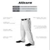 Alleson Athletic Men's Baseball Pants with Braid, White/Navy, Medium view 2