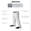 Alleson Athletic Men's Baseball Pants with Braid, White/Royal, Large view 2