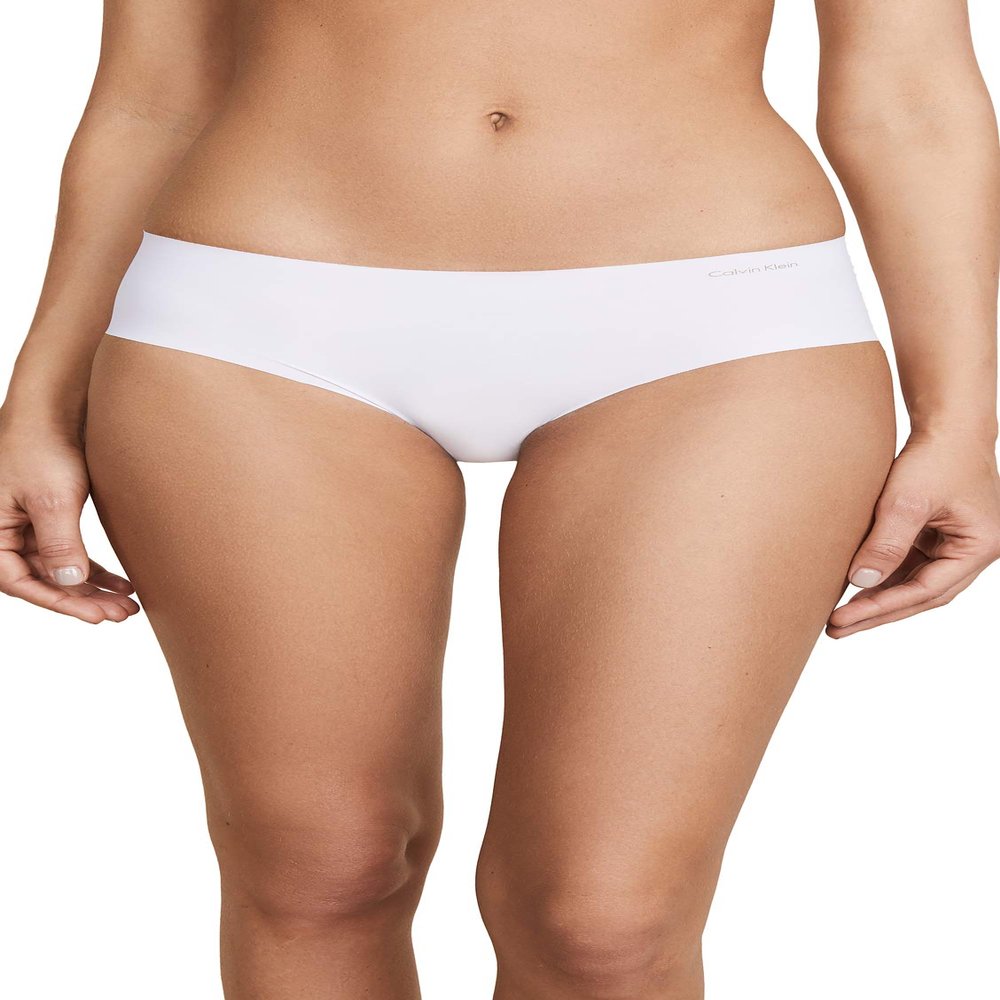 Calvin Klein Women's Invisibles Hipster Multipack Panty, White, Large