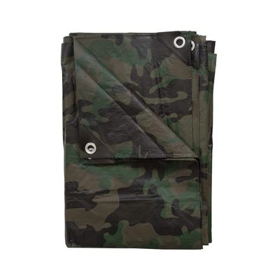 Stansport Medium-Duty Rip-Stop Tarp 12' x 16' - Green Camo (T-1216-C)
