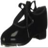 Capezio girls Jr. Tyette Tap Dance Shoe, Black Patenlite, 11.5 Wide US Little Kid view 1
