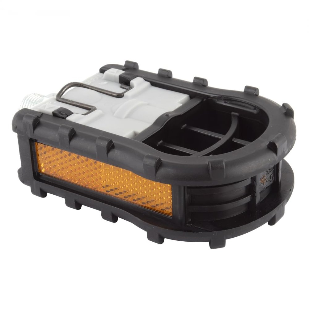 MKS FD-5 Folding Composite Pedals - Lightweight 9/16in Black Folding Pedals with Cup & Cone Bearings, Compact Lever Actuated Folding Mechanism, Ideal for Small-Wheeled Folding Bikes, Durable Resin Con