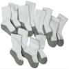Jefferies Socks Baby Girls Unisex Newborn Seamless Sport Half Cushion Crew 6 Pack, White/Grey, 0-3 Months US view 1
