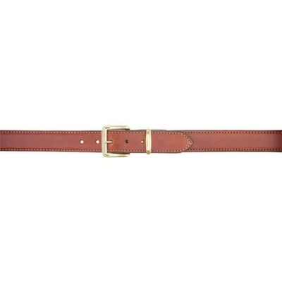 Aker Leather B22 Concealed Carry Gun Belt, Tan Leather Tactical Dress Belt 1.25 Inch Wide with Polymer Insert and Polished Chrome Buckle, 36 Inch Belt Size for Holsters and Daily Carry, Made in USA