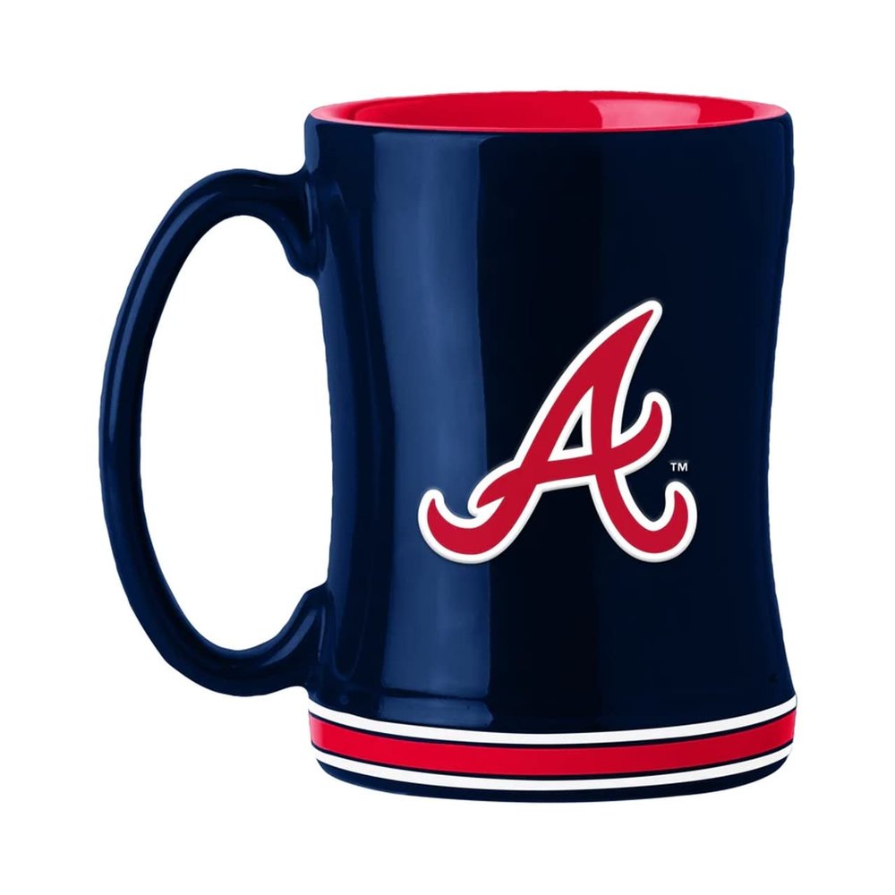 MLB Atlanta Braves 14-Ounce Sculpted Relief Mug