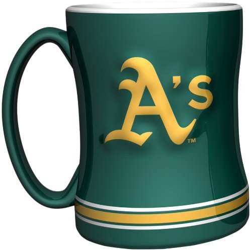 MLB Oakland Athletics 14-Ounce Sculpted Relief Mug