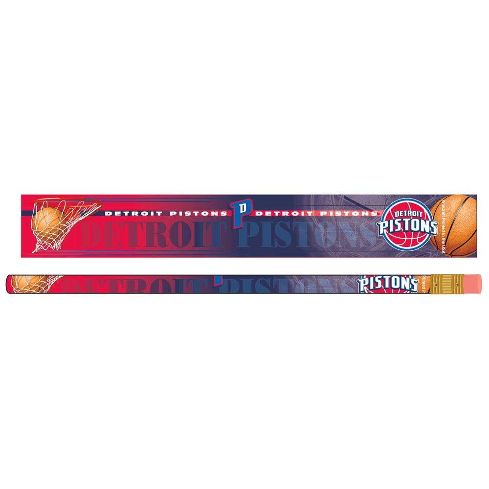 NBA Detroit Pistons Pencil (6 Pack), Black