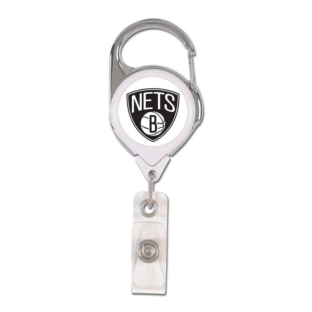 WinCraft NBA Brooklyn Nets Retractable 2S Prem Badge Holders, Black