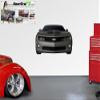 2010 Cyber Gray and Black Camaro Front 52x31 inch Wall Skin view 1