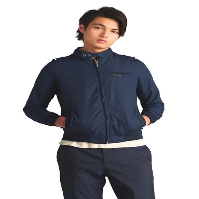 Members Only Original Iconic Racer, Slim Fit Jacket for Men (Navy, Medium)