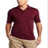 Greg Norman Men's Performance Pique Multi-Striped Top,Maroon,Medium view 1