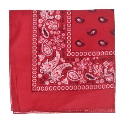 Bandanas by the Dozen (12 units per pack, 100% cotton) (Dozen-Hot Pink Paisley)