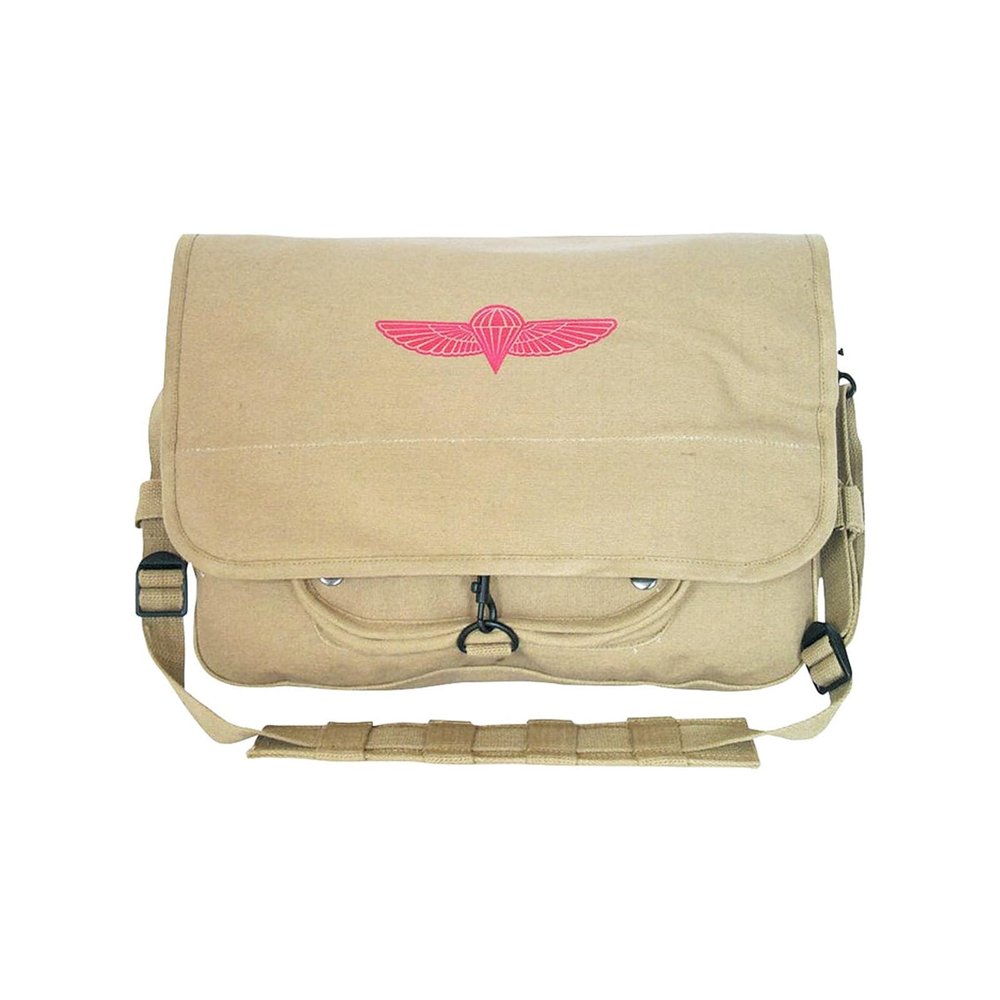 Fox Outdoor Products Israeli Paratrooper Bag, Khaki, 11" x 15" x 4"