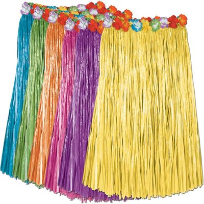 Adult Artificial Assorted Color Grass Hula Skirts