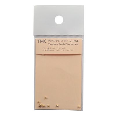 TIEMCO Fly Material TMC Tungsten Bead Plus Normal MICR 0.08 inch (2.0 mm), Gold