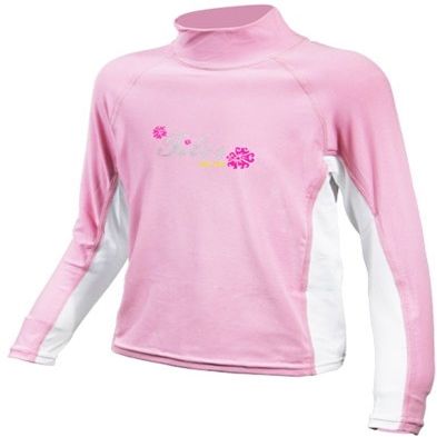 Tilos Kids Long Sleeve UV Rash Guard (Blue/White, 12)
