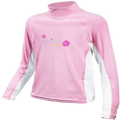 Tilos Kids Long Sleeve UV Rash Guard (Blue/White, 12)