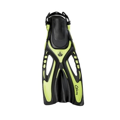 AKONA Caicos Short Blade Snorkeling and Swim Adjustable Fins - Yellow - SM/MD