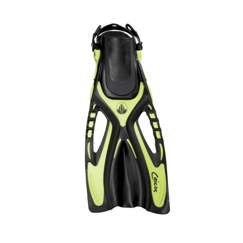 AKONA Caicos Short Blade Snorkeling and Swim Adjustable Fins - Yellow - SM/MD