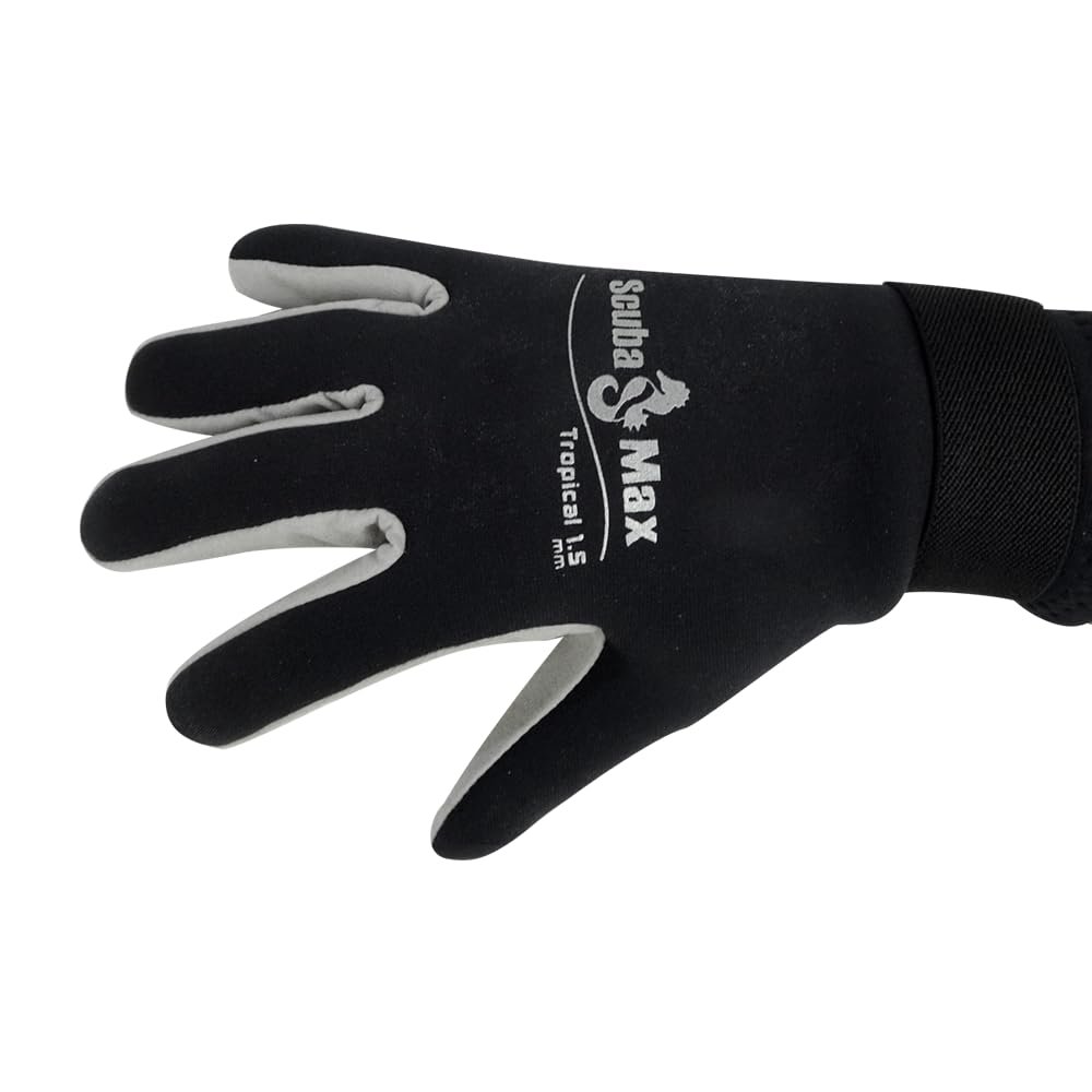 ScubaMax 1.5mm Amara Palm Comfort Durable and Protective Water Sport Gloves Kayaking, Scuba Diving, Rafting