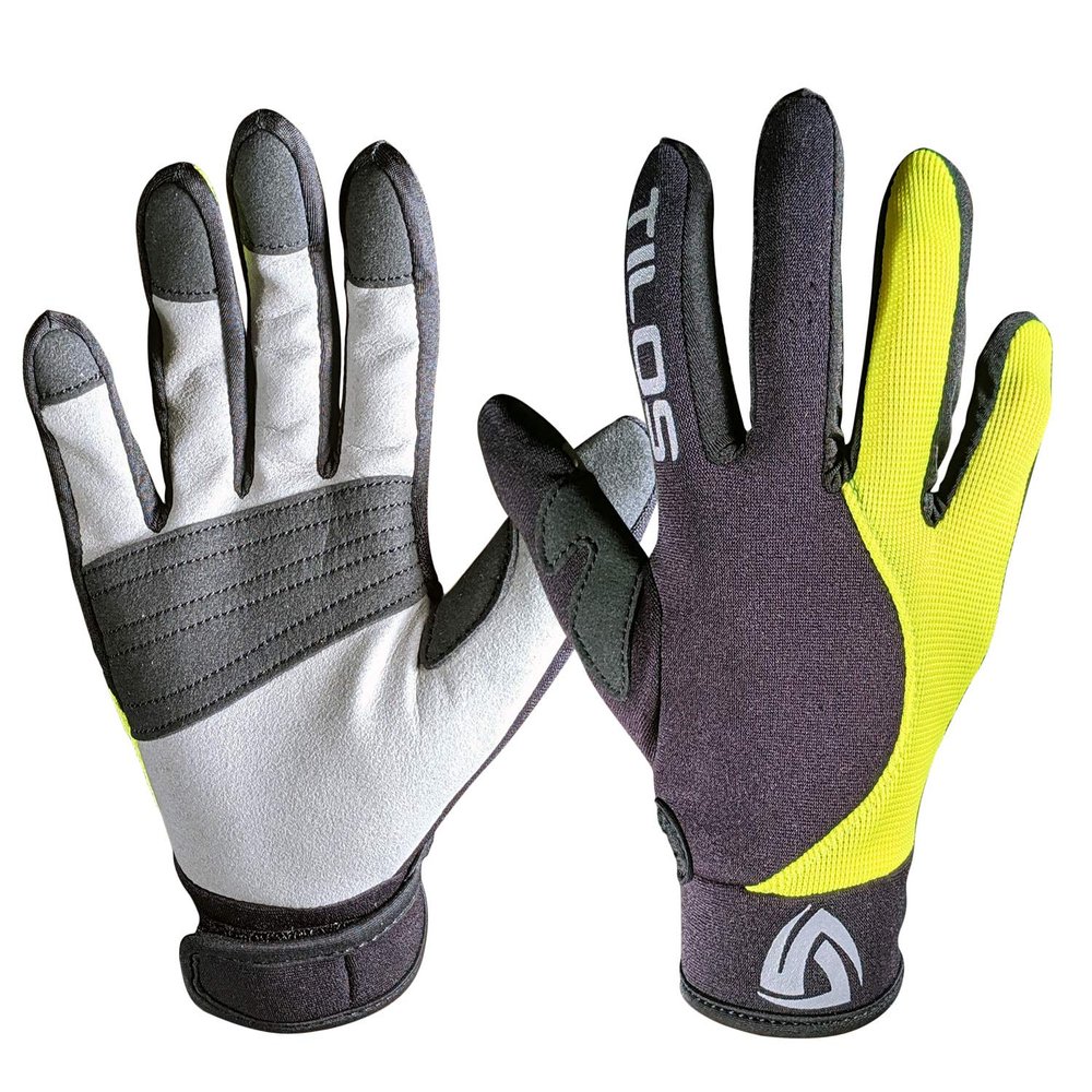 Tilos 1.5mm Tropical Dive Gloves Stretchy Mesh with Amara Leather for Snorkeling, Kayaking, Water Jet Skiing, Sailing, Scuba Diving, Rafting (Yellow, XS)