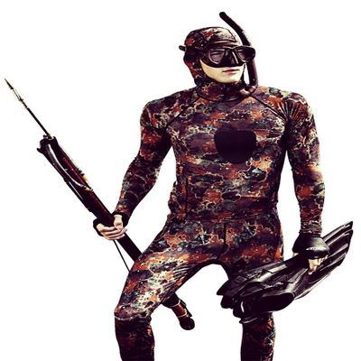 Tilos Camouflage 5.5oz Spearfishing UPF 50+ Rash Guard Pants (2X-Large, Brown Camo)