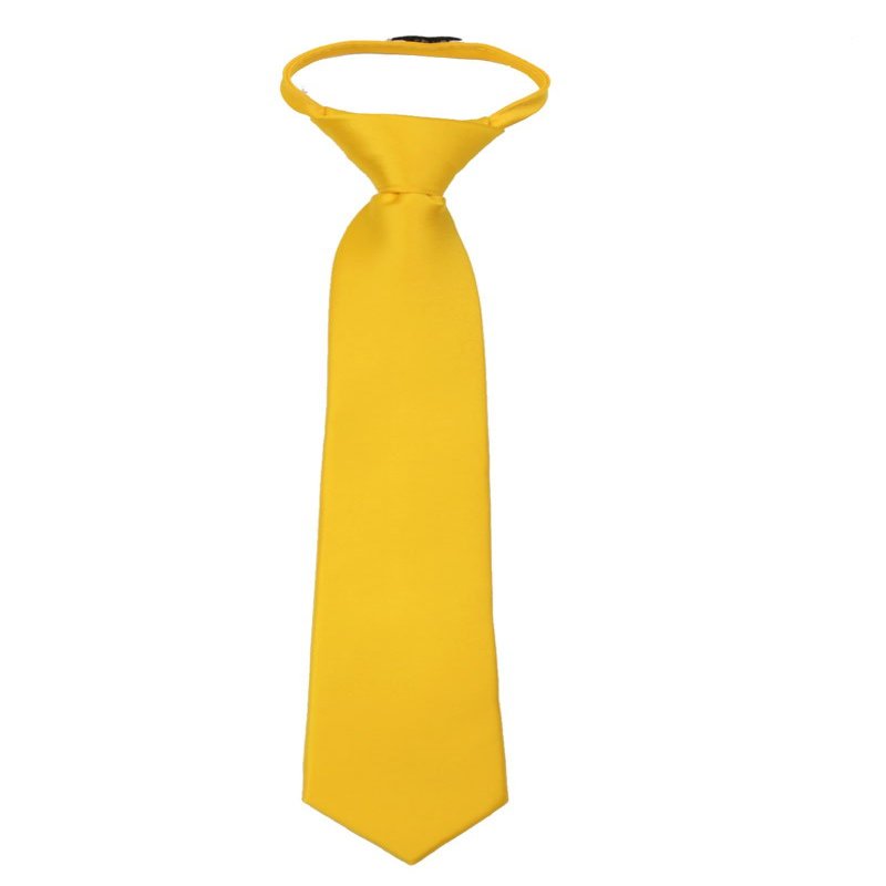 BUYYOURTIES B-ZIP-ADF-33 - Boys Solid Formal Tuxedo 14 inch Zipper Necktie