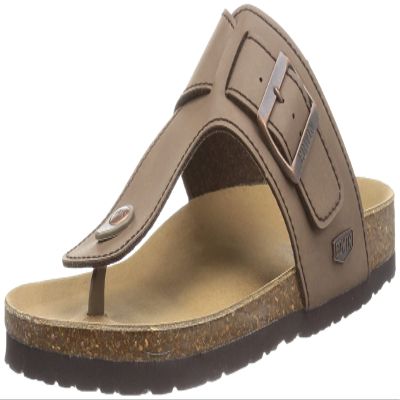 EDWIN() Men's Sandal, Brown (Oak), 25.0 cm