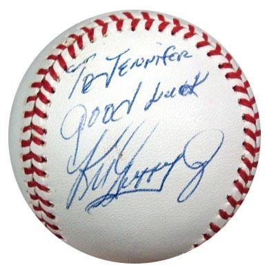 Signed Ken Griffey Jr. Ball - AL To Jennifer PSA DNA #M72444 - Autographed Baseballs