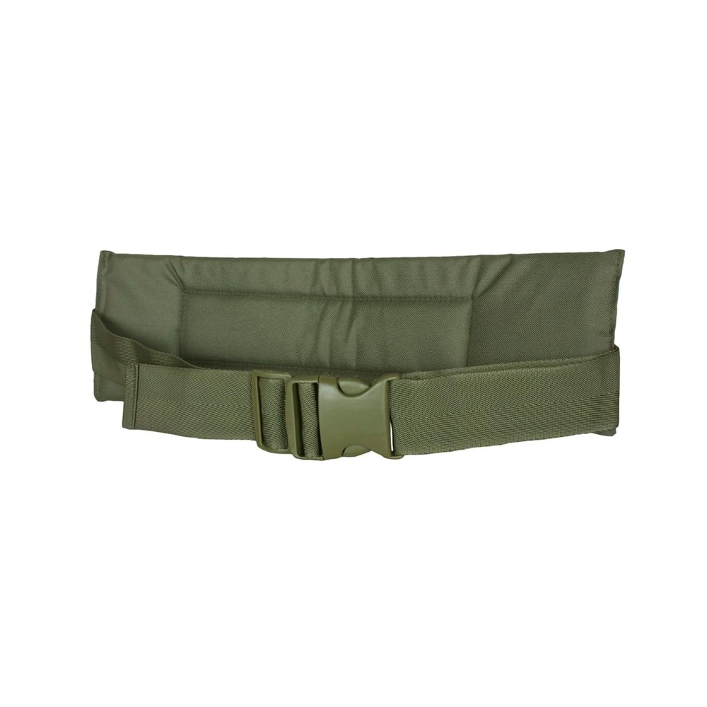 Fox Outdoor Products LC-2 Kidney Pad with Waist Strap, Tactical 50" Adjustable Belt w/Quick-Release Buckle, 5" x 17" Padded Lower Back Protection & Support for Field Pack Frames, Olive Drab