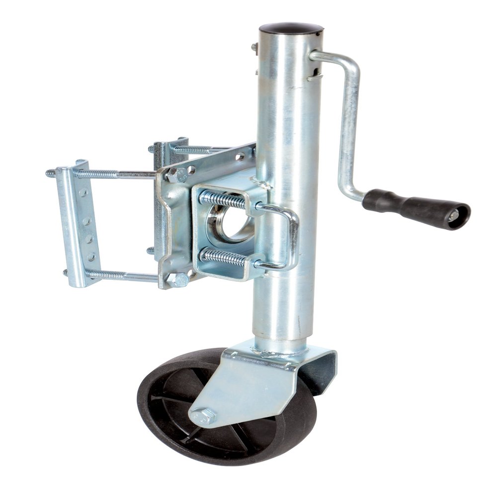 Vestil TJ-06 Side Swivel and Wheel Trailer Jack, 800 lbs Capacity, 10" Lift Range