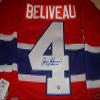 Jean Beliveau Signed Jersey - COA Habs - Autographed NHL Jerseys view 1