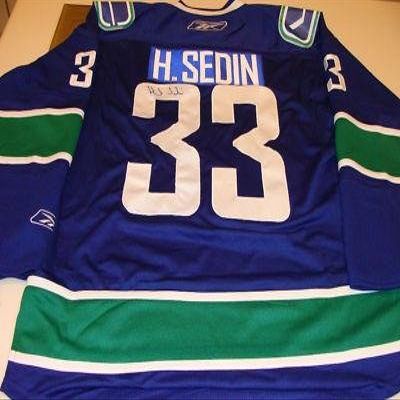 Autographed Henrik Sedin Jersey - Vancouer COA - Autographed NHL Jerseys