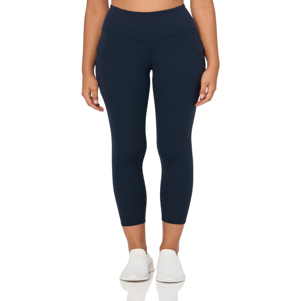 Danskin Women's Performance Sleek Pocket Ankle Legging, Neo Navy, Large