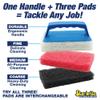 STAR BRITE Medium Red Scrub Pad with Interchangeable Handle - Versatile Cleaning for Most Tasks Including Aluminum Restoration, Teak & Fine Wood Cleaning (Red) Medium (040130) view 4
