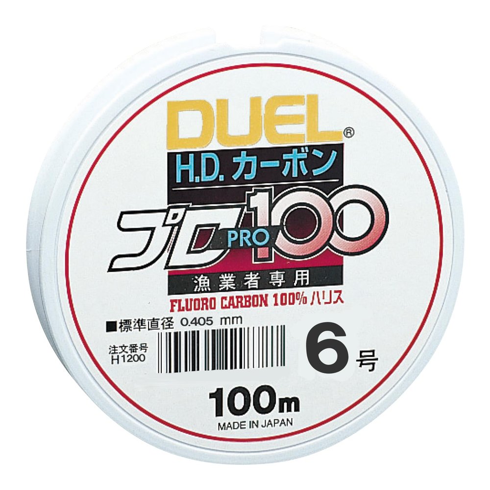 Duel Fluoro Line H1200 HD Carbon Pro 100S, No. 6, Clear