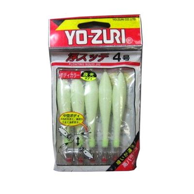 Duel D60 Floating Squid Can, TY2, Pack of 5, No. 4.0, L, Yakou