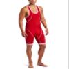 ASICS Men's Snap Down Singlet,Red/White,XX-Large view 1