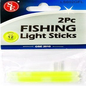 SE - Fishing Light Stick - Green, 2.5in., 2 Pc - LS602GFL