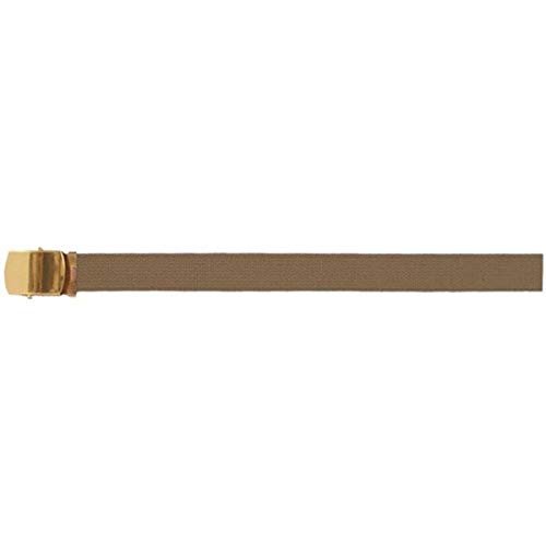 Fox Outdoor Products Brass Plated Roller Web Belt, Brown, 44"