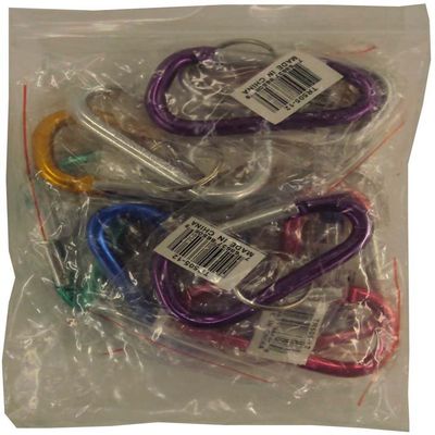 ADROIT 12 Piece Aluminum Key Rings Set | Vibrant Carabiner Display | Lightweight 8mm Diameter Snap Links | 80mm Overall Length | Ideal for Belts, Bags, & More