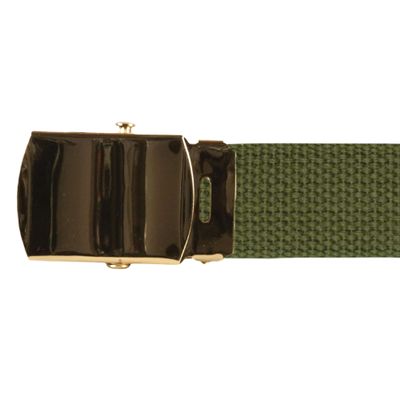 Fox Outdoor Products Brass Plated Roller Web Belt, Olive Drab, 54"