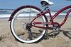 Firmstrong Bella Fashionista Women's Beach Cruiser Bicycle, 7 Speed Bicycle, 26 Inch Wheels, Burgundy view 2