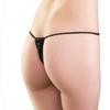 APPEARUS Disposable Black Thong Bikini Panties with Extended Front Coverage (60 Count/DP105x5) view 3