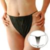 APPEARUS Disposable Black Thong Bikini Panties with Extended Front Coverage (60 Count/DP105x5) view 4